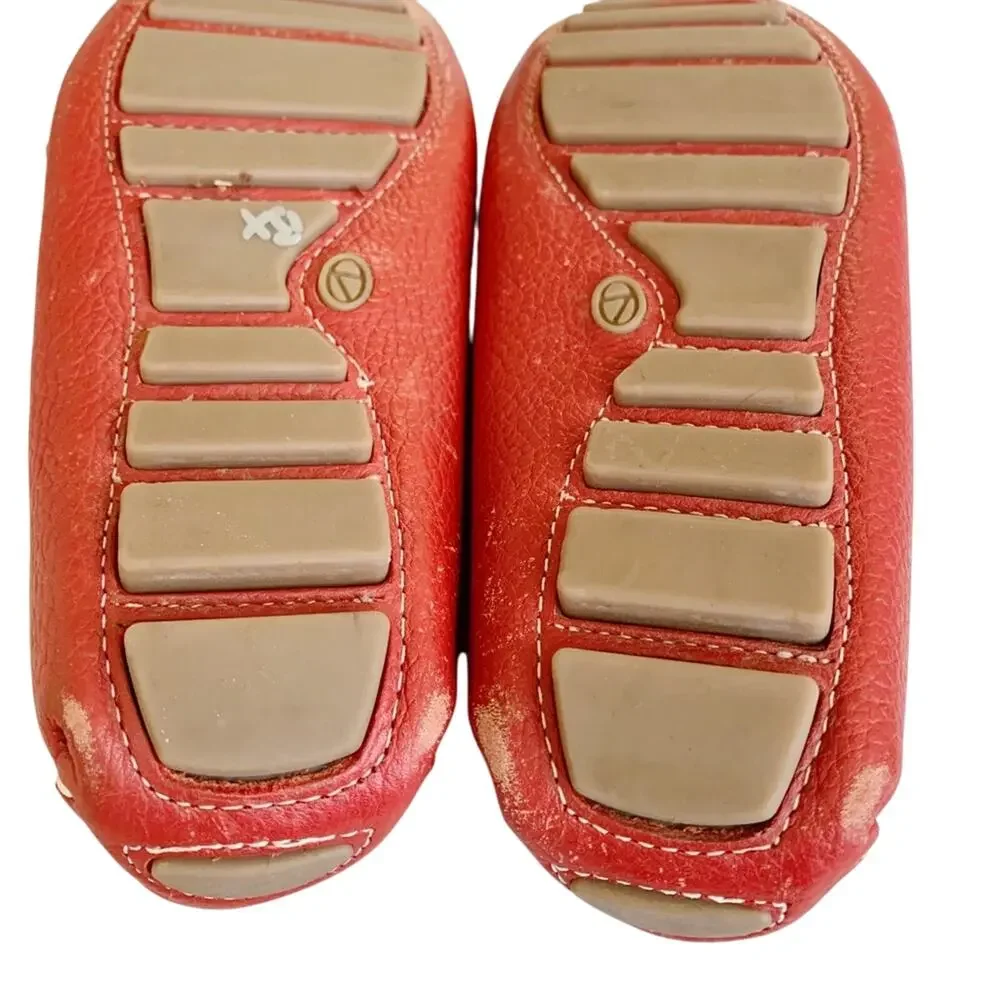 Andacco Isabella Red Brazilian Leather Loafers Size 6 - Picture 6 of 8